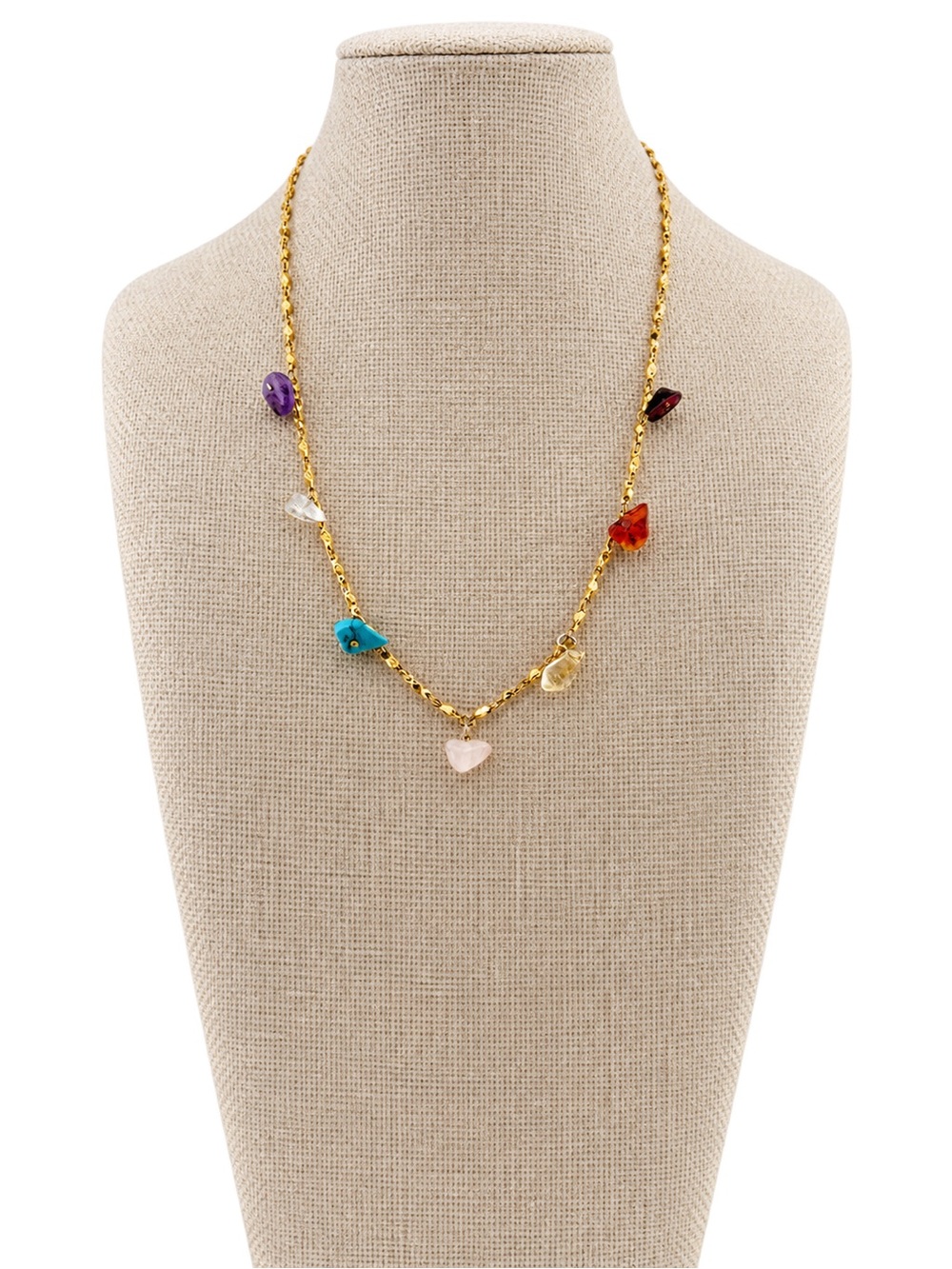 Multi semi precious gemstone 16-18”